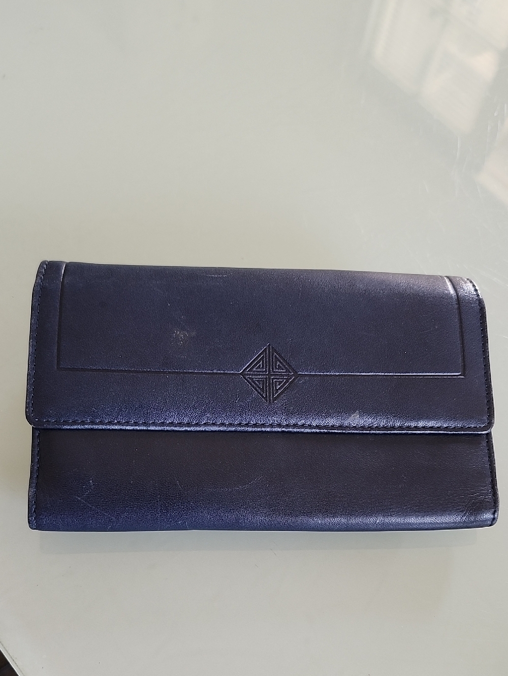 Vintage‎ Princess Gardner Navy Blue Leather Luxe Wallet